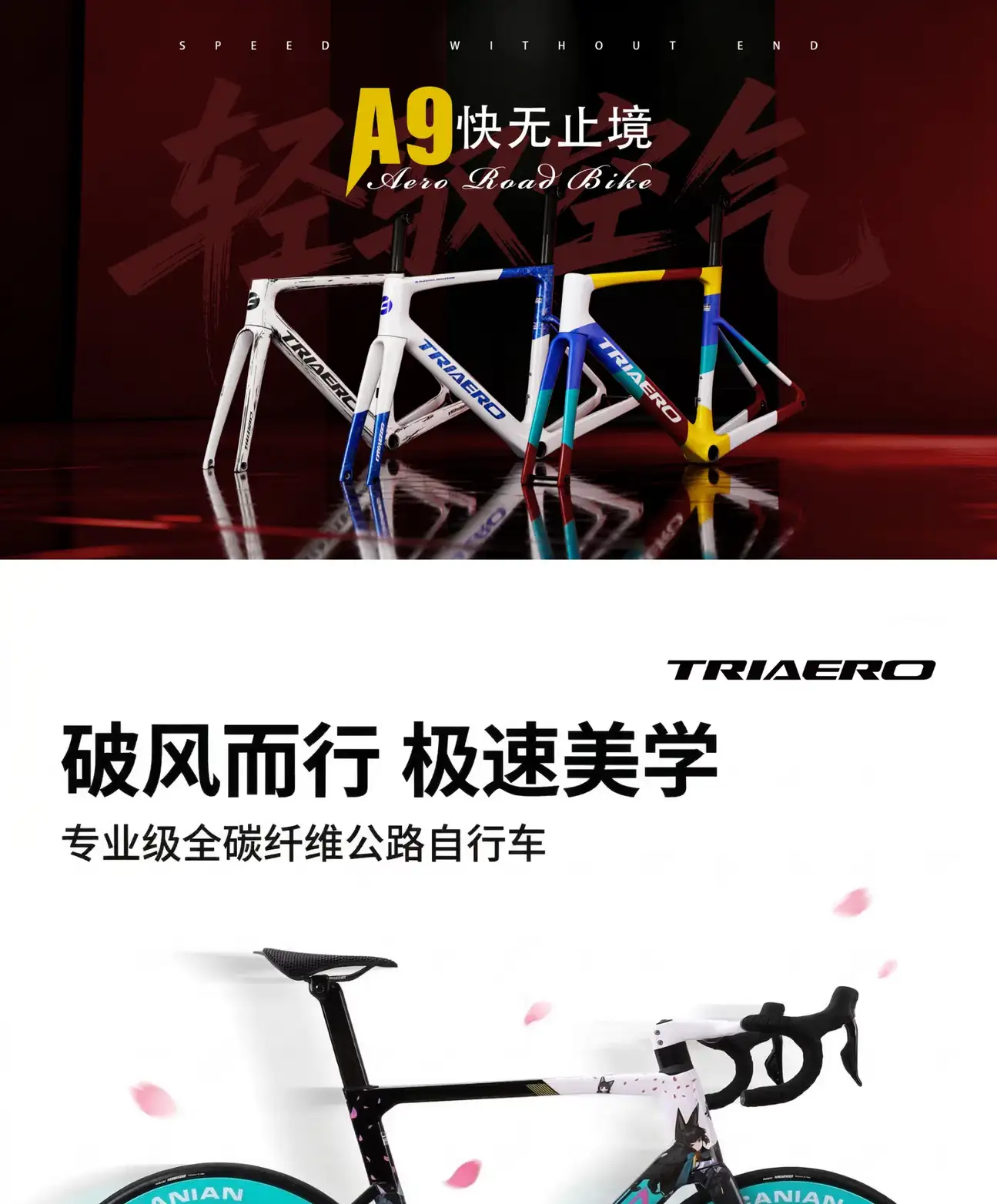A9 Скорость без границ Aero Road Bike Эстетика скорости